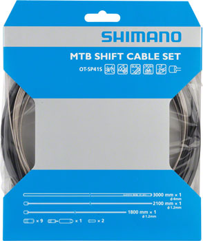 Shimano Stainless MTB Shift Cable and Housing Set - Black EA Shift Cable and Housing Sets