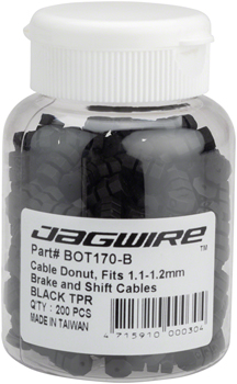 Jagwire Cable Spacer Donuts Black 1.2mm Bottle of 600 BOT Other Cable and Housing Parts