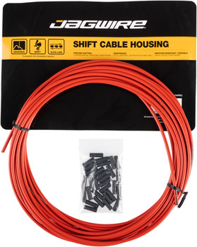 Jagwire 4mm Sport Derailleur Housing with Slick-Lube Liner 10M Roll, Red ROL Shift Housing