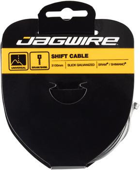 Jagwire Sport Shift Cable - 1.1 x 3100mm, Slick Galvanized Steel, For SRAM/Shimano Tandem EA Shift Cables