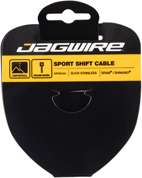 Jagwire Sport Shift Cable - 1.1 x 4445mm, Slick Stainless Steel, For SRAM/Shimano Tandem EA Shift Cables