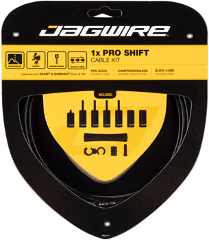Jagwire 1x Pro Shift Kit Road/Mountain SRAM/Shimano, Black EA Shift Cable and Housing Sets