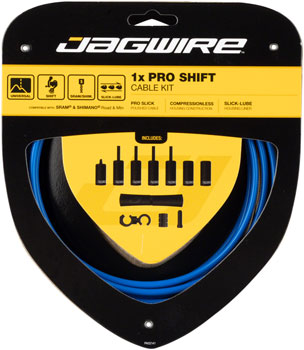 Jagwire 1x Pro Shift Kit Road/Mountain SRAM/Shimano, SID Blue Sid Blue EA Shift Cable and Housing Sets
