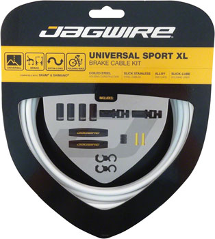 Jagwire Universal Sport Brake XL Kit, White EA Brake Cable and Housing Sets