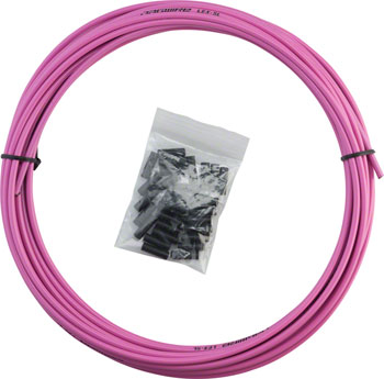 Jagwire 4mm Sport Derailleur Housing with Slick-Lube Liner 10M Roll, Pink EA Shift Housing
