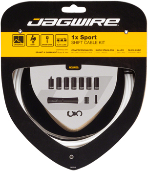 Jagwire 1x Sport Shift Cable Kit SRAM/Shimano, White EA Shift Cable and Housing Sets
