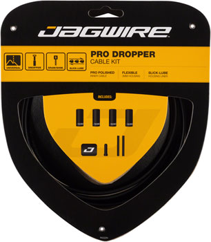 Jagwire Pro Dropper Cable Kit with 3mm Housing and Polished Cables, Black EA Dropper Seatpost Part