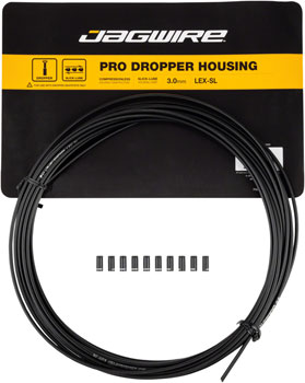 Jagwire 3mm Pro Dropper Housing - Slick-Lube Liner, 10M Roll, Black EA Dropper Seatpost Part
