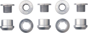 Wolf Tooth 1x Chainring Bolt Set - 6mm, Dual Hex Fittings, Set/5, Raw Silver Raw Silver SET Chainring Bolts