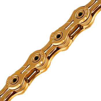 KMC X11SL Waxed Chain - 11-Speed, 118 Links, Ti Gold Ti Gold EA Chains
