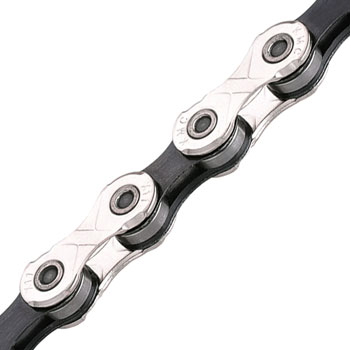 KMC X11 Chain - 11-Speed, Nickel/Black, Bulk 500 Foot Roll Nickel/Black EA Chains