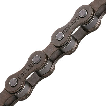 KMC S1 Chain - Single Speed, 1/2" x 1/8, Brown/Brown, Bulk 500 Foot Roll Brown EA Chains