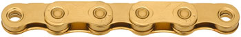 KMC X-Flat Waxed Chain - 12/13-Speed, 126 Links, Compatible with SRAM T-Type and AXS Systems, Ti Gold Ti Gold EA Chains