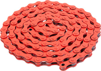 Odyssey Bluebird Chain - Single Speed 1/2" x 1/8", 112 Links, Red EA Chains
