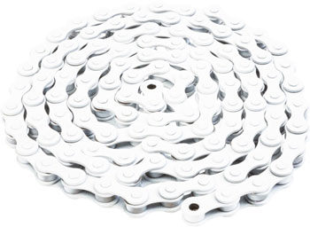 Odyssey Bluebird Chain - Single Speed 1/2" x 1/8", 112 Links, White EA Chains