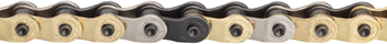 The Shadow Conspiracy Interlock V2 Chain - Single Speed, 1/2" x 1/8", 98 Links, Half Link Chain, Gold/Black/Silver EA Chains