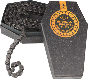The Shadow Conspiracy Interlock Supreme Chain - Single Speed 1/2" x 1/8", 98 Links, Half Link Chain, Black EA Chains