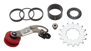 DMR STS Chain Tensioner and Cassette Spacer Combo Kit, Stainless Steel Silver EA Single-Speed Conversion Kits