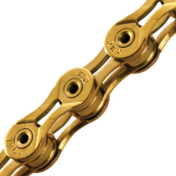 KMC X9SL Super Light Chain - 9-Speed, 116 Links, Gold EA Chains