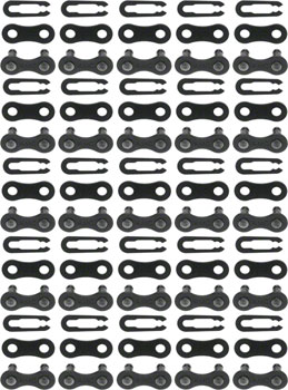 KMC Z410 Master Link - Single Speed 1/2" x 1/8", Black, 25 Pairs Black BAG Chain Links and Pins