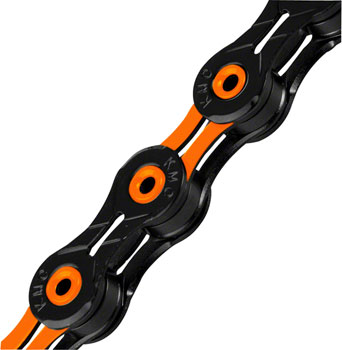 KMC DLC 11 Chain - 11-Speed, 118 Links, Black/Orange EA Chains