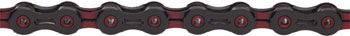 KMC DLC 10 Chain - 10-Speed, 116 Links, Black/Red EA Chains