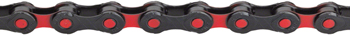 KMC DLC 12 Chain - 12-Speed, 126 Links, Black/Red EA Chains