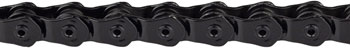 KMC HL1 Wide Chain - Single Speed 1/2" x 1/8", 100 Links, Half Link Chain, Black EA Chains