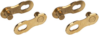 KMC MissingLink-12 Connector - 12-Speed, Ti Gold, 2 Pairs/Card Gold EA Chain Links and Pins