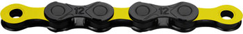 KMC DLC 12 Chain - 12-Speed, 126 Links, Black/Yellow EA Chains