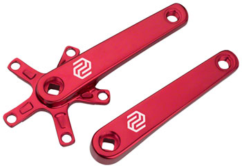 Promax SQ-1 Crank Arm Set - 140mm, Square Taper JIS Spindle Interface, 110mm BCD, Red EA BMX Crankset