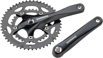 Shimano Claris FC-RS200 Crankset - 170mm, 8-Speed, 50/34t, 110 BCD, Square Taper JIS Spindle Interface, Black SET Crankset