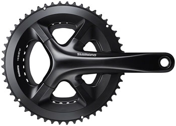 Shimano 105 FC-RS510 Crankset - 165mm, 11-Speed, 50/34t, 110 Asymmetric BCD, Hollowtech II Spindle Interface, Black SET Crankset