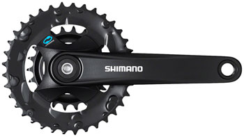 Shimano FC-M315-B2 Crankset - 170mm, 7/8-Speed, Riveted, JIS Square Taper Spindle Interface, 48.8mm Chainline, Black EA Crankset