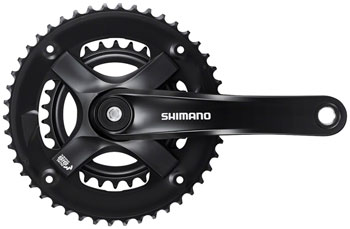 Shimano FC-TY-501-2 Crankset - 175mm, 7/8-Speed, 46-30t, Riveted, Square Taper JIS Spindle Interface, Black EA Crankset