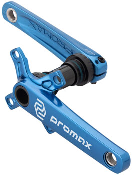Promax CF-2 Crankset - 165mm, 24mm Spindle, 2-Piece, 68mm English BB Included, Blue EA BMX Crankset