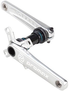 Promax CF-2 Crankset - 165mm, 24mm Spindle, 2-Piece, 68mm English BB Included, Silver EA BMX Crankset