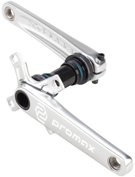 Promax CF-2 Crankset - 170mm, 24mm Spindle, 2-Piece, 68mm English BB Included, Silver EA BMX Crankset