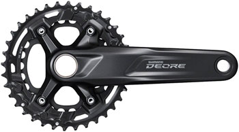 Shimano Deore FC-M4100-2 Crankset - 175mm, 10-Speed, 36/26t, 96/64 BCD, For 48.8mm Chainline, Black EA Crankset