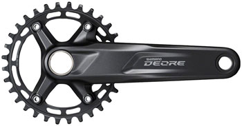 Shimano Deore FC-M5100-1 Crankset - 175mm, 10/11-Speed, 32t, 96 BCD, Hollowtech II Spindle Interface, Black EA Crankset