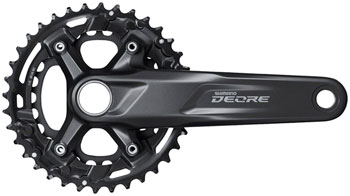 Shimano Deore FC-M5100-B2 Crankset - 175mm, 11-Speed, 36/26t, 96/64 BCD, Hollowtech II Spindle Interface, Black EA Crankset