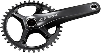 Shimano GRX FC-RX810-1 Crankset - 172.5mm, 11-Speed, 42t, 110 BCD, Hollowtech II Spindle Interface, Black EA Crankset