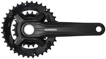 Shimano FC-MT210-B2 Crankset - 175mm, 9-Speed, 36/22t, Riveted, 51.8mm Chainline, Black EA Crankset