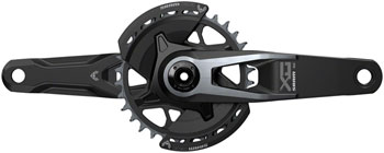 SRAM X0 Eagle T-Type Wide Crankset - 165mm, 12-Speed, 32t Chainring, Direct Mount, 2-Guards, DUB Spindle Interface, Black, V2 Black EA Crankset