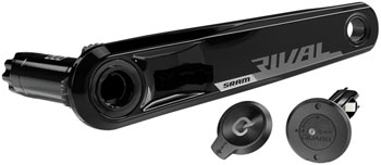 SRAM Rival AXS Wide Power Meter Left Crank Arm and Spindle Upgrade Kit - 160mm, DUB Spindle Interface, Black, D1 Black EA Left Crank Arm