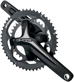 Full Speed Ahead Omega AGX Crankset - 170mm, 10/11-Speed, 30/46T, 120/90mm BCD, 386 EVO Spindle Interface, Black EA Crankset