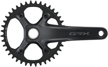 Shimano GRX FC-RX610-1 Crankset - 170mm, 12-Speed, 40t, 110 BCD, Hollowtech II Spindle Interface, Black EA Crankset