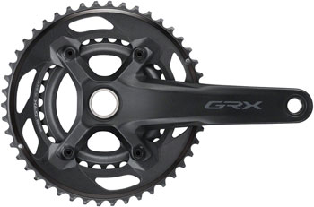 Shimano GRX FC-RX610-2 Crankset - 172.5mm, 12-Speed, 46/30t, 110/80 BCD, Hollowtech II Spindle Interface, Black EA Crankset