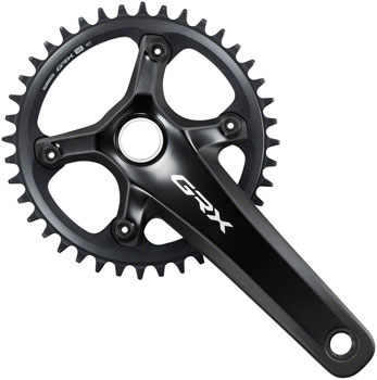 Shimano GRX FC-RX820-1 Crankset - 160mm, 12-Speed, 40t, Asymmetric110 BCD, Hollowtech II, Black EA Crankset