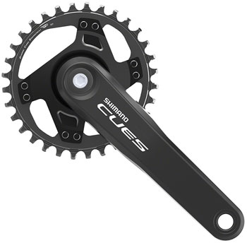 Shimano CUES FC-U4000-1 Crankset - 170mm, 9/10/11-Speed, 32t, Riveted, Square Taper JIS Spindle Interface, Black EA Crankset